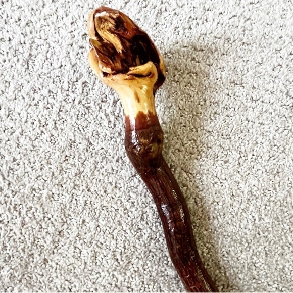 Striped Maple Moosewood Cut Walking Trekking Stick Twist Staff Hiking Maine Cane - Picture 1 of 16